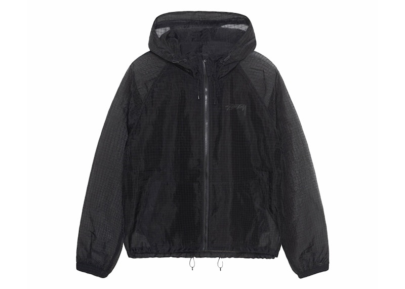Stussy Beach Ripstop Transparent Shell Jacket Zwart