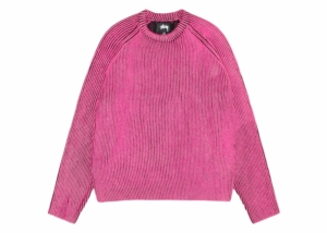Stussy Contrast Rib Sweater Roze