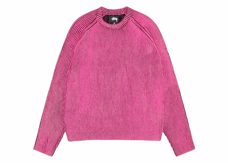 Stussy Contrast Rib Sweater Roze