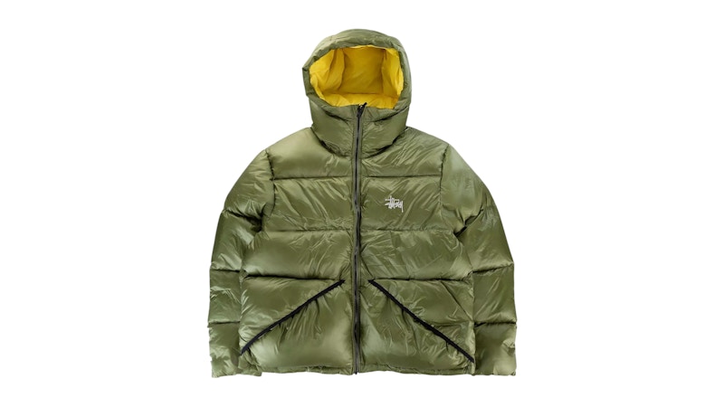 Stussy Down Micro Ripstop Parka Olijf