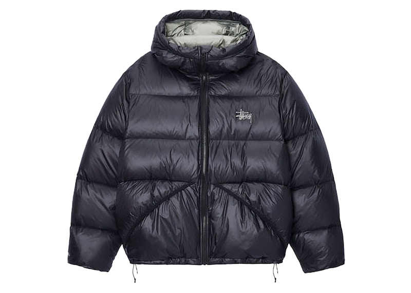 Stussy Down Micro Ripstop Parka Phantom Zwart