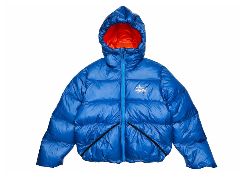 Stussy Down Parka Micro Ripstop Royal Blauw