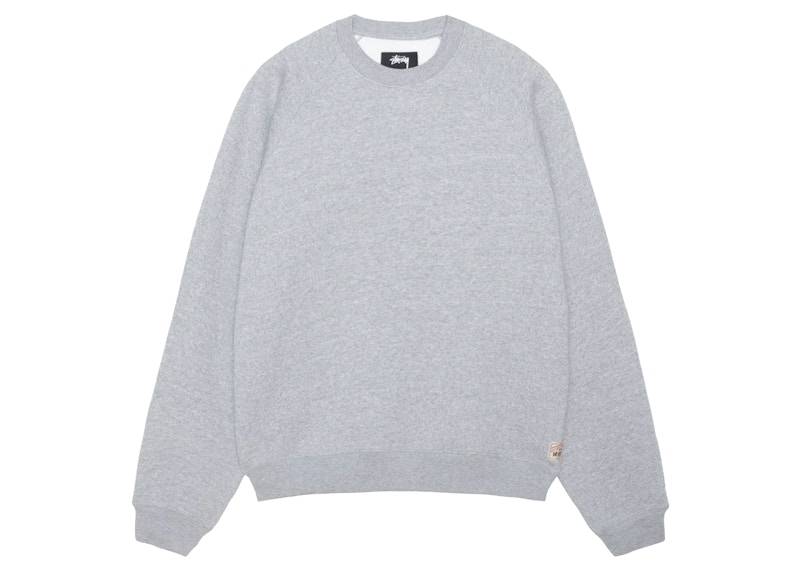 Stussy Fleece Raglan Crew Heather Grijs