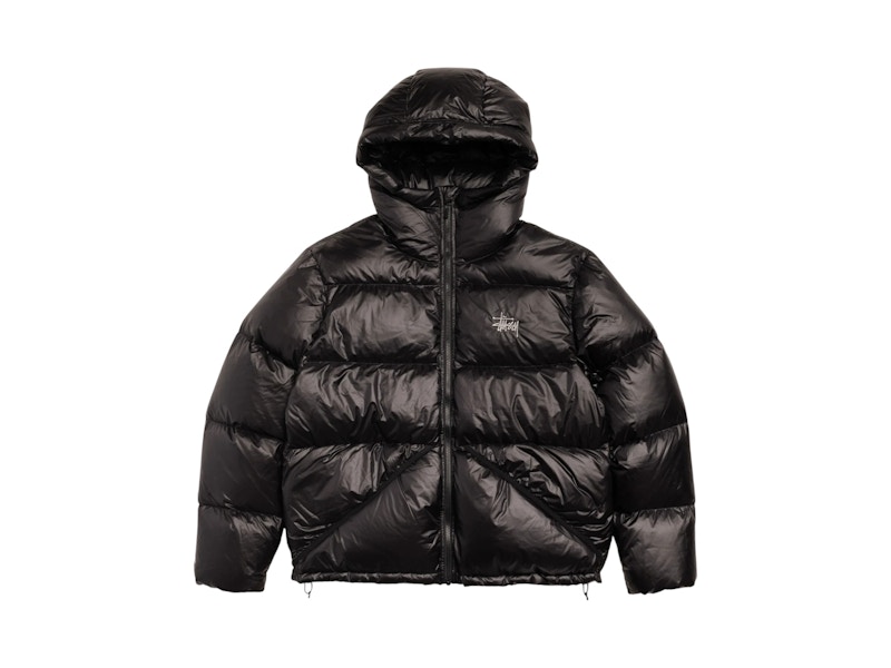 Stussy Micro Ripstop Down Hooded Parka Jet Zwart