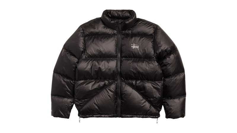 Stussy Micro Ripstop Down Jacket Jet Zwart