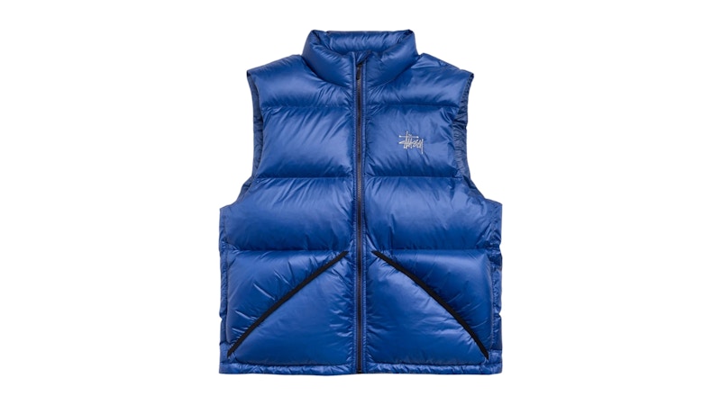 Stussy Micro Ripstop Down Vest Royal Blauw