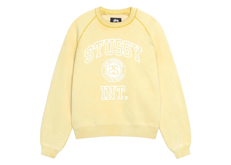Stussy Overlock Varsity Raglan Crew Honey Goud