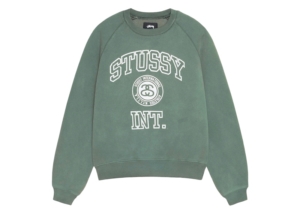 Stussy Overlock Varsity Raglan Crew Pine