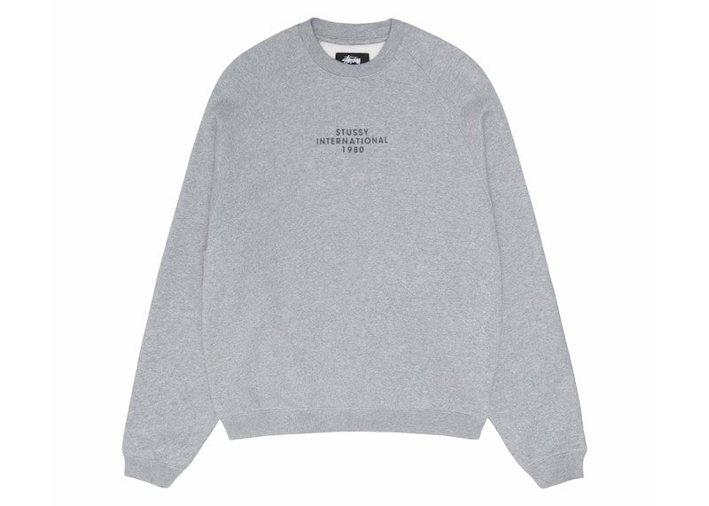 Stussy Raglan Sleeve Crew Heather Grijs