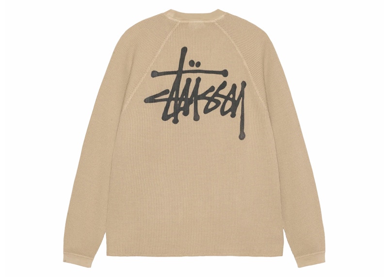 Stussy Raglan Thermal L/S Crew Sand Creme