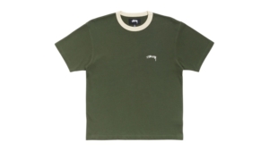 Stussy Ringer Tee Olijf