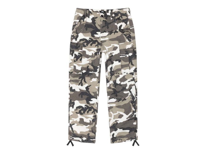 Stussy Ripstop Military Cargo Pant Snow Camo