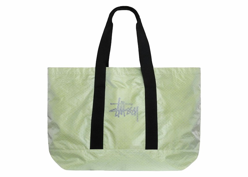Stussy Ripstop Overlay Extra Large Tote Bag Lime Groen