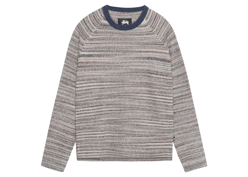Stussy Textured Knit Contrast Collar Crew Multi Multicolor