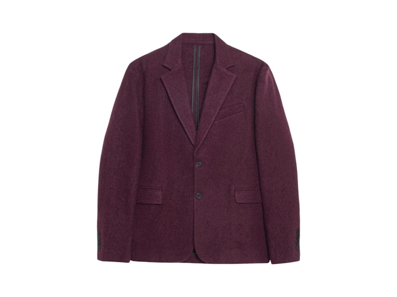 Stussy Textured Wool Blazer Wine