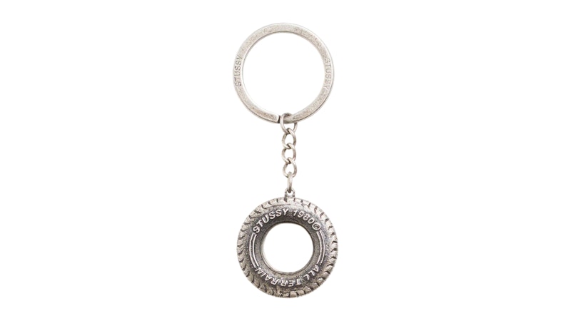 Stussy Tire Keychain Zilver