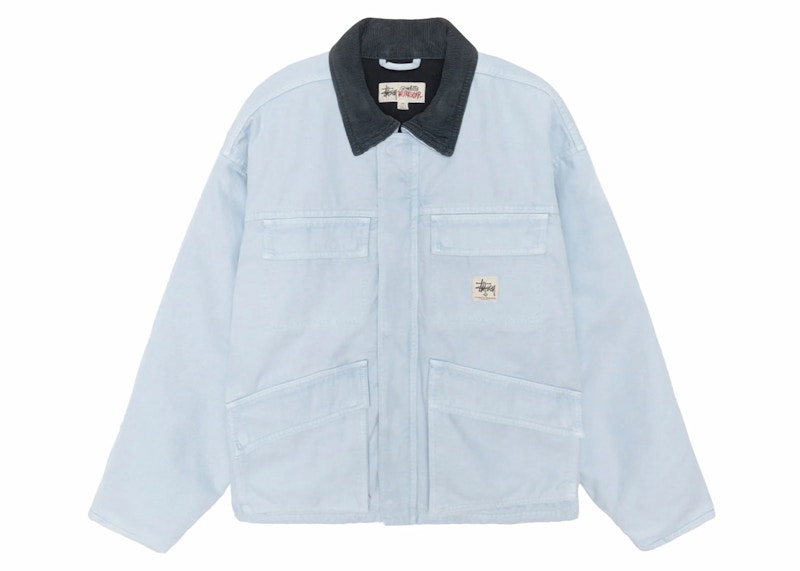 Stussy Washed Canvas Shop Jacket Light Blauw