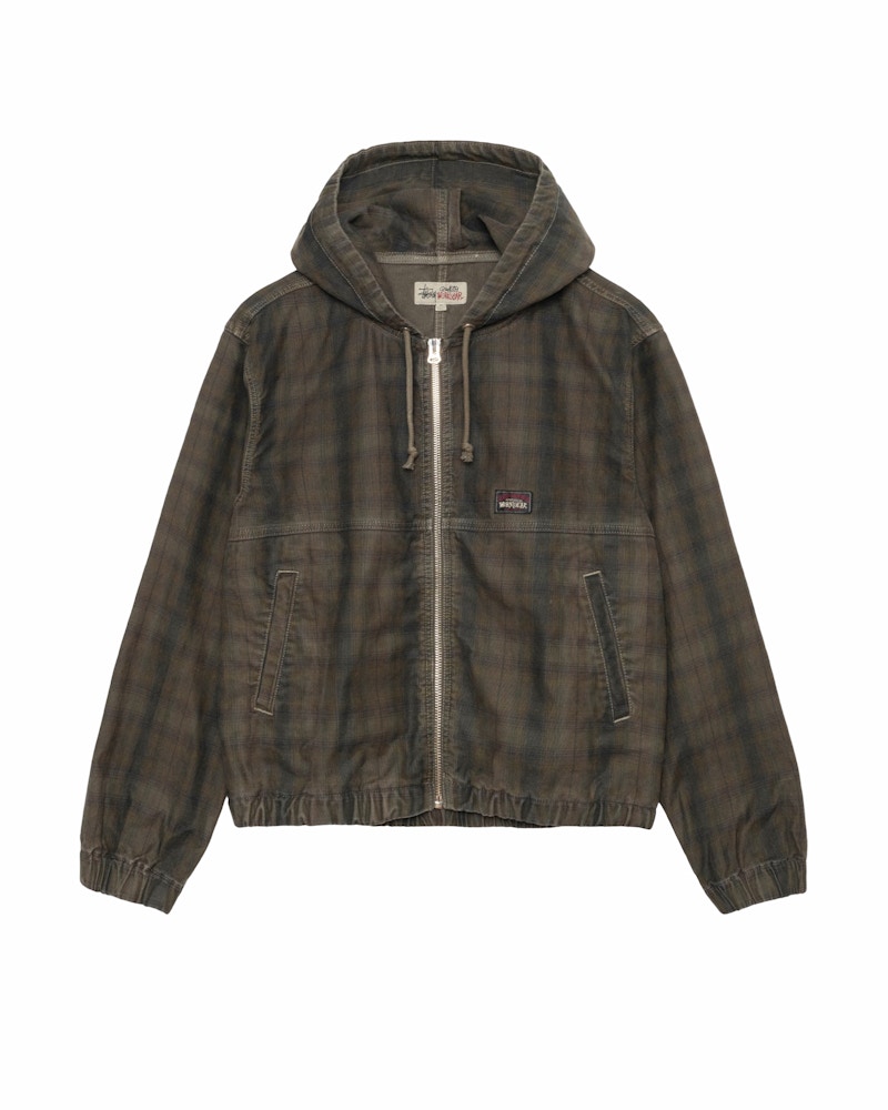 Stussy Plaid Unlined Work Jacket Olijf