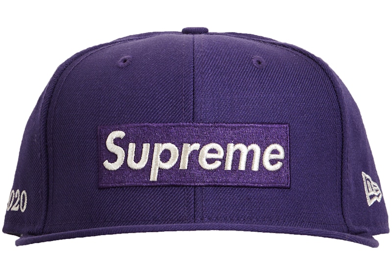 Supreme $1M Metallic Box Logo New Era Paars