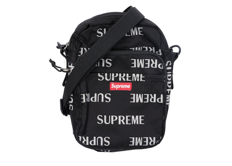 Supreme 3M Reflective Repeat Shoulder Bag Zwart