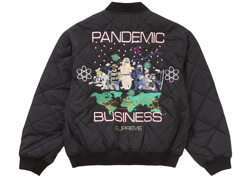 Supreme AOI Quilted Work Jacket Zwart