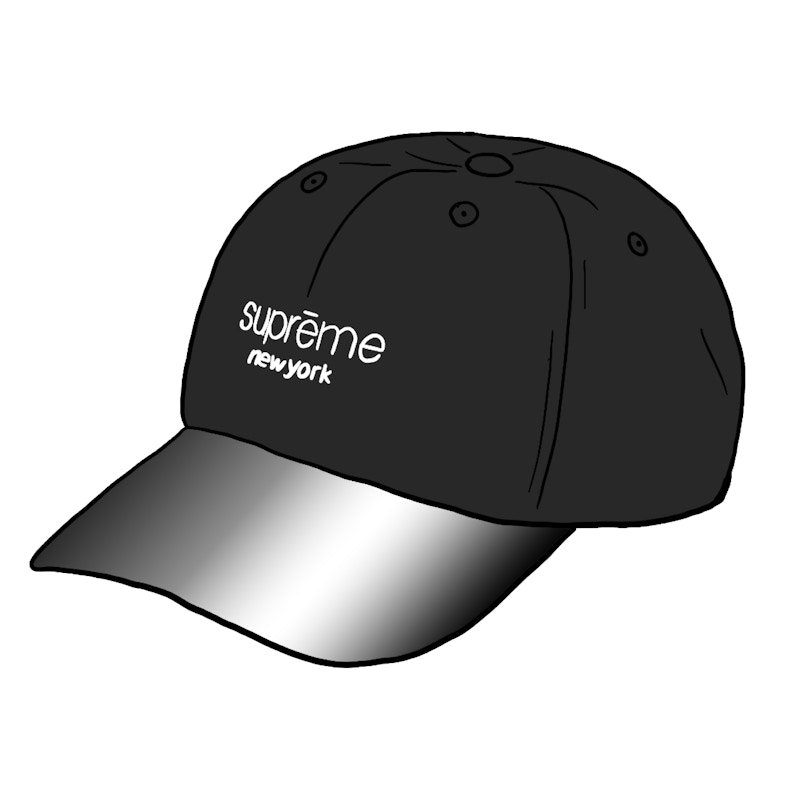 Supreme Acrylic Visor 6-Panel Zwart