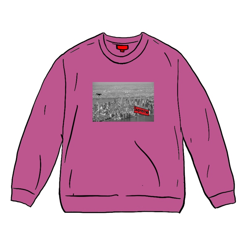 Supreme Aerial Crewneck Bright Paars