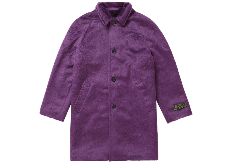 Supreme Alpaca Overcoat Paars