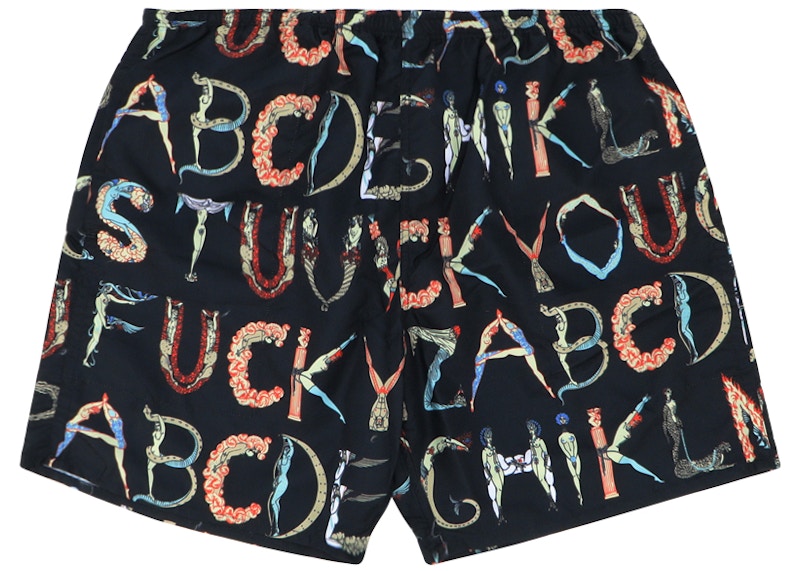 Supreme Alphabet Water Short Zwart