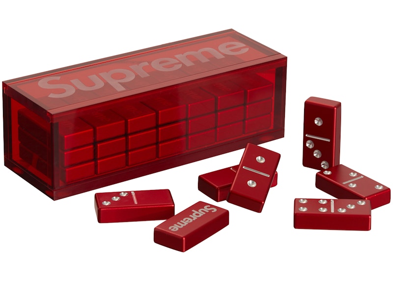 Supreme Aluminum Domino Set Rood