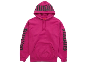 Supreme Ambigram Hooded Sweatshirt Raspberry