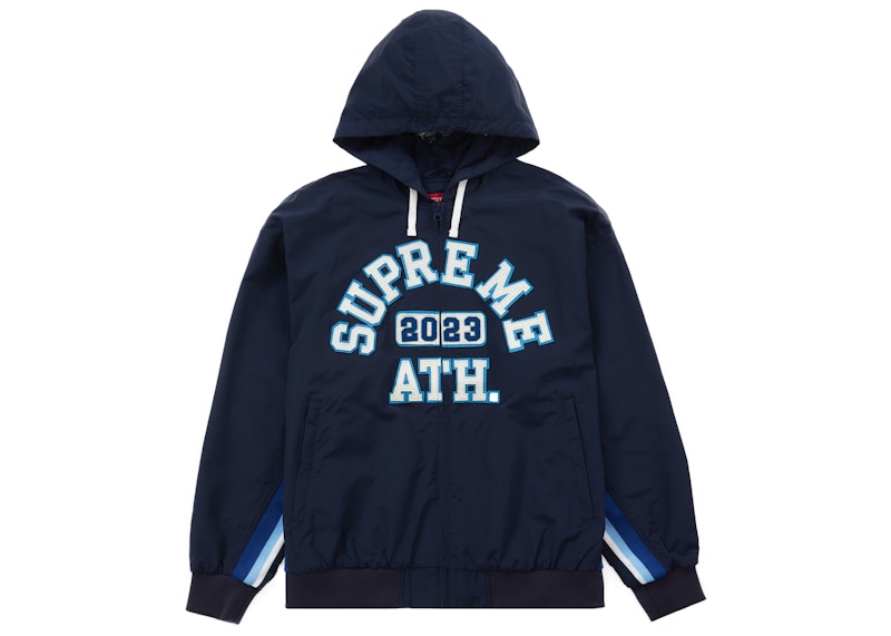 Supreme Appliqué Hooded Track Jacket Blauw