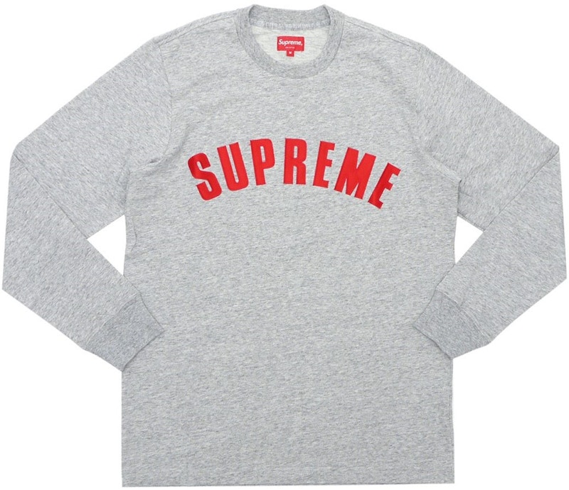 Supreme Arc Logo LS Top Heather Grijs