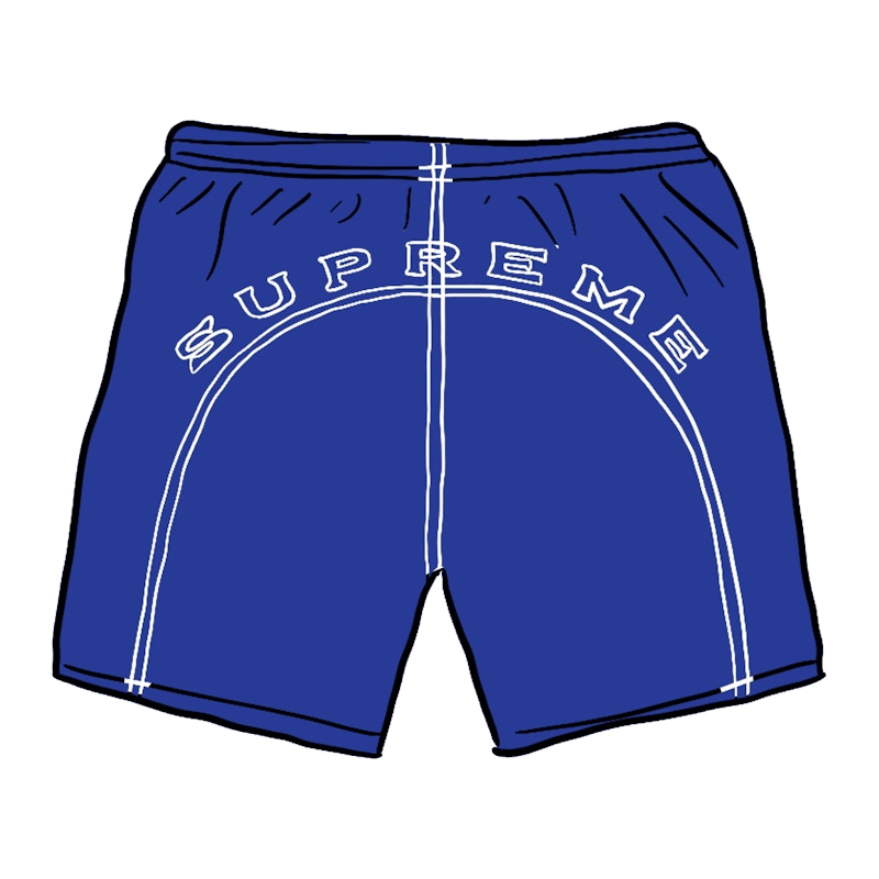 Supreme Arc Logo Water Short Royal Blauw