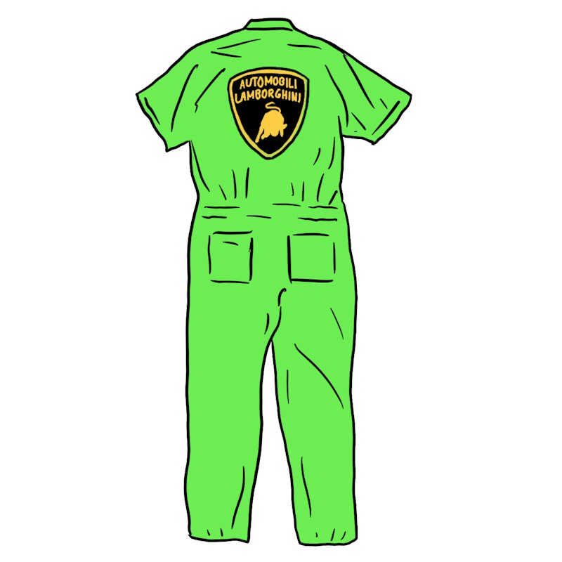Supreme Automobili Lamborghini Coverall Lime Groen