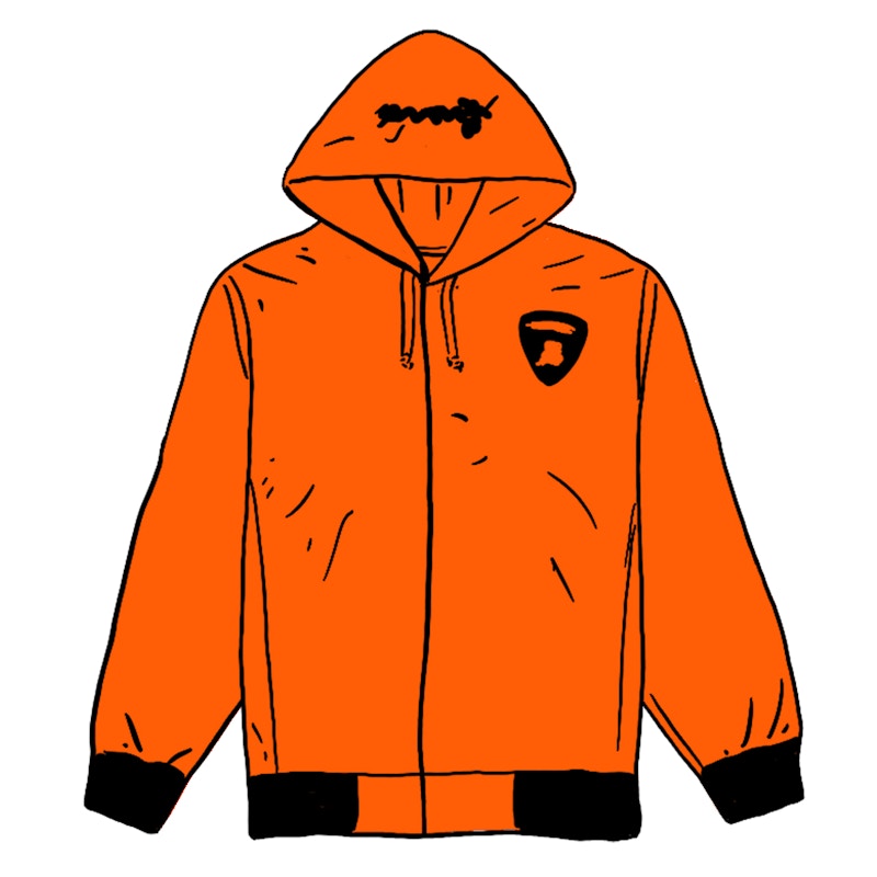 Supreme Automobili Lamborghini Hooded Work Jacket Oranje
