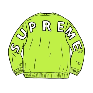 Supreme Back Logo Sweater Groen