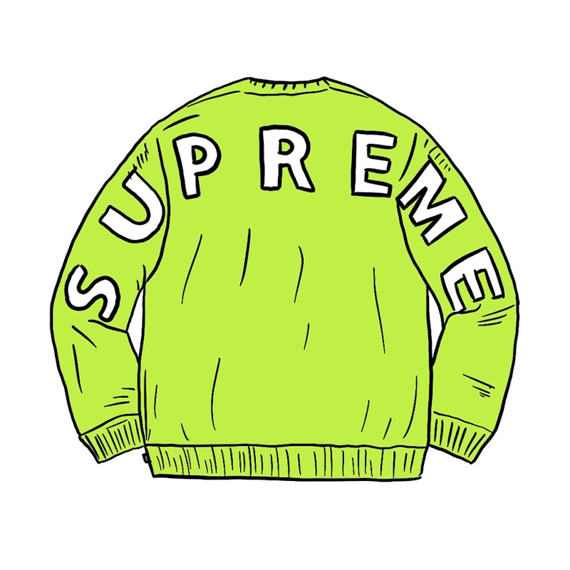 Supreme Back Logo Sweater Groen