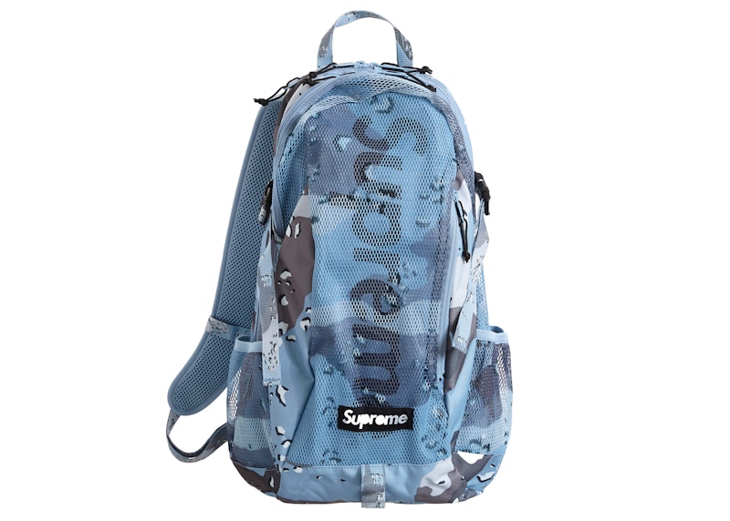 Supreme Backpack Chocolate Chip Camo Blauw