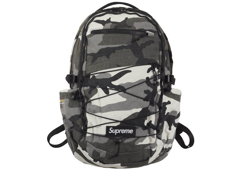 Supreme Logo Backpack Snow Camo