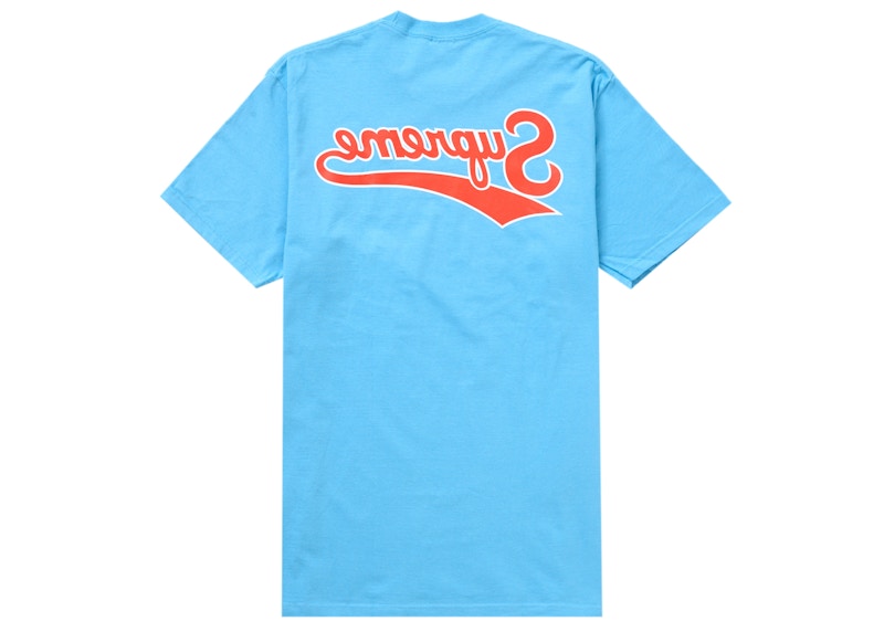 Supreme Backwards Tee Bright Blauw