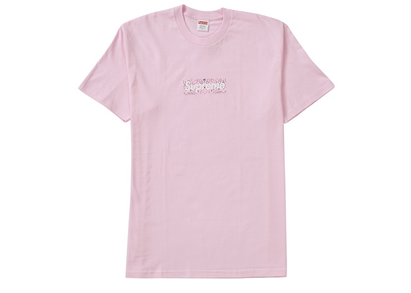 Supreme Bandana Box Logo Tee Light Roze