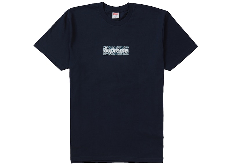 Supreme Bandana Box Logo Tee Blauw
