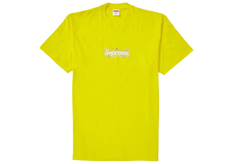 Supreme Bandana Box Logo Tee Geel