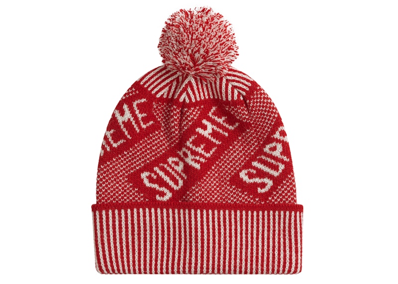 Supreme Banner Beanie Rood