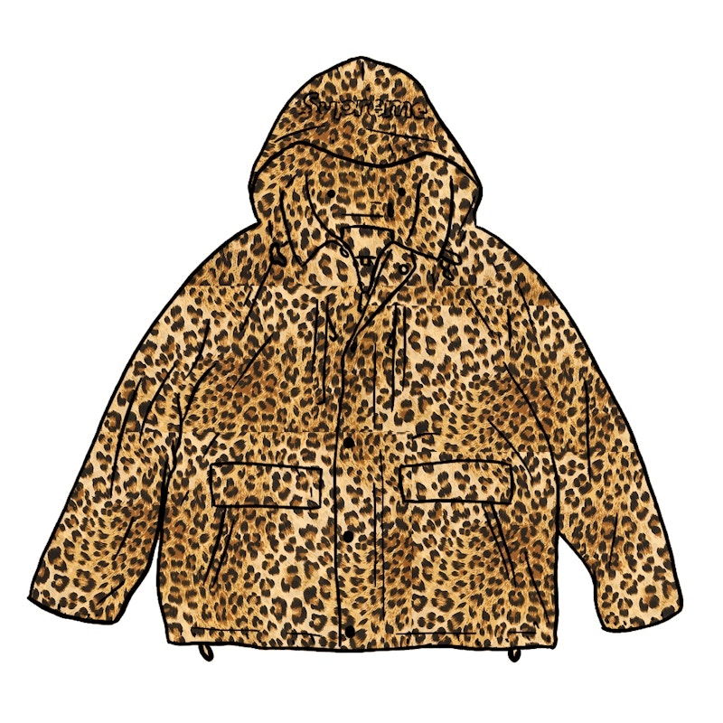 Supreme Barbour Lightweight Waxed Cotton Field Jacket Leopard Print