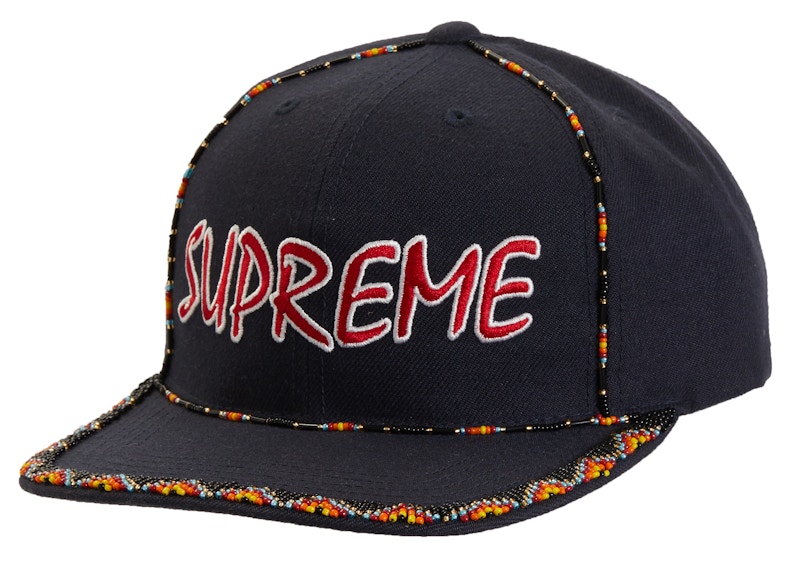 Supreme Beaded 6-Panel Blauw