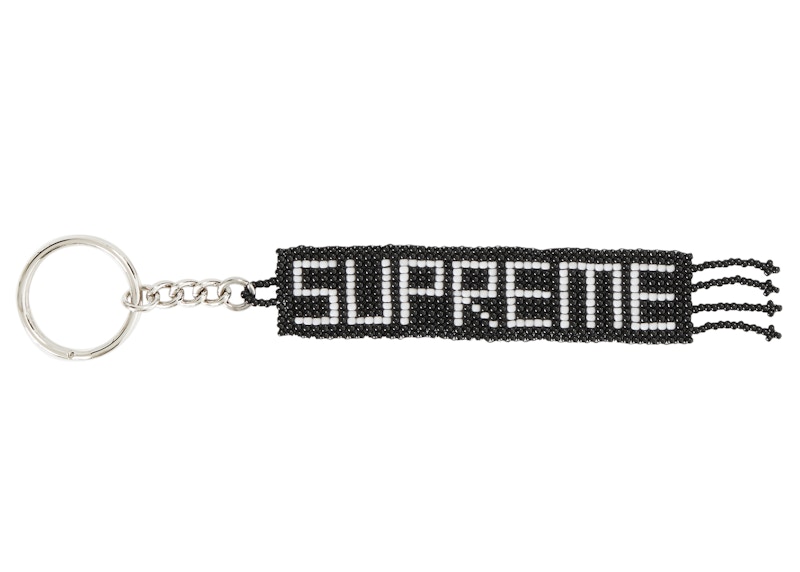 Supreme Beaded Keychain Zwart