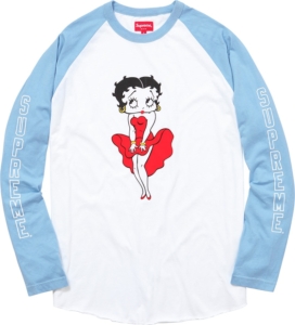 Supreme Betty Boop Raglan Light Blauw