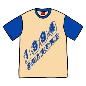 Supreme Bevel Text Ringer Tee Light Geel